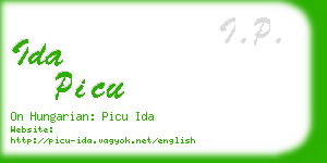 ida picu business card